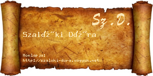 Szalóki Dóra névjegykártya